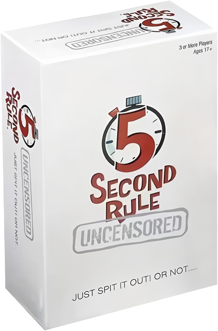 5 Second Rule Game for Adults - Fun Party Board Game with Trivia Cards, Ideal for Family Game Night with Teens and Adults