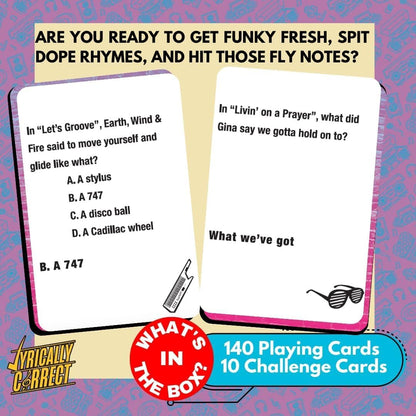 80'S Mixtape Hip Hop, R & B, Funk and Pop Music Trivia Card Game