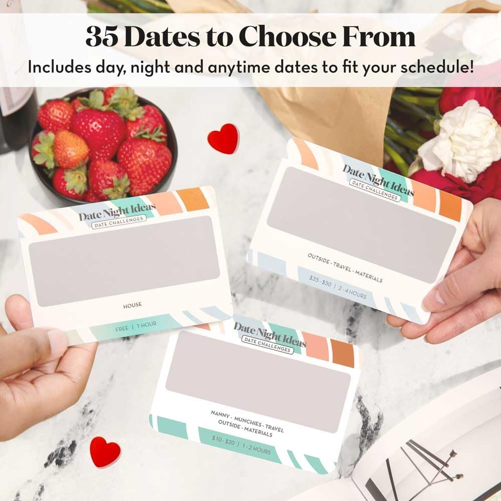 Romantic Couples Gift - Fun & Adventurous Date Night Box - Scratch Off Card Game with Exciting Date Ideas for Couple: Girlfriend, Boyfriend, Newlywed, Wife or Husband.