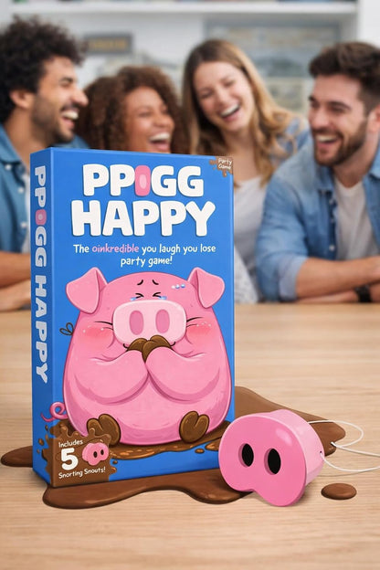 Party Game – Funny Pig Snorting Game for Adults & Teens, Laugh-You-Lose Tabletop Game with Pig Nose Props, Ideal for Parties, Family Game Night & Gatherings