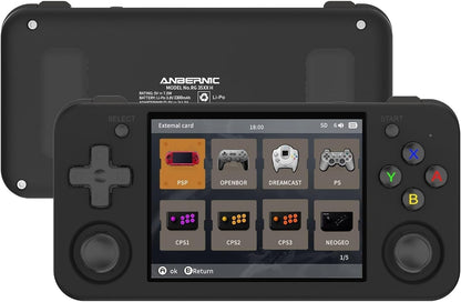 Anbernic RG35XX H Retro handheld model, Support HDMI TV Output 5G WiFi Bluetooth 4.2, 3.5 Inch IPS Screen Linux System Built-in 64G TF Card 5515 Games (RG35XXH Transparent Purple)