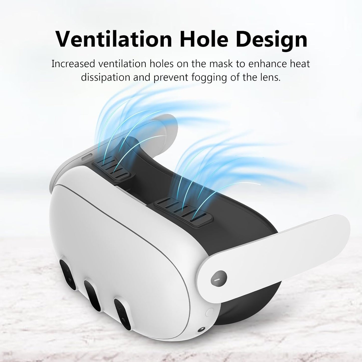 OKCSC VR Replacement Mask, Compatible with Meta Quest 3 Accessories, Mask Replacement 3-Piece Set, Includes PU Leather Mask, Face Interface Bracket and Nose Pads