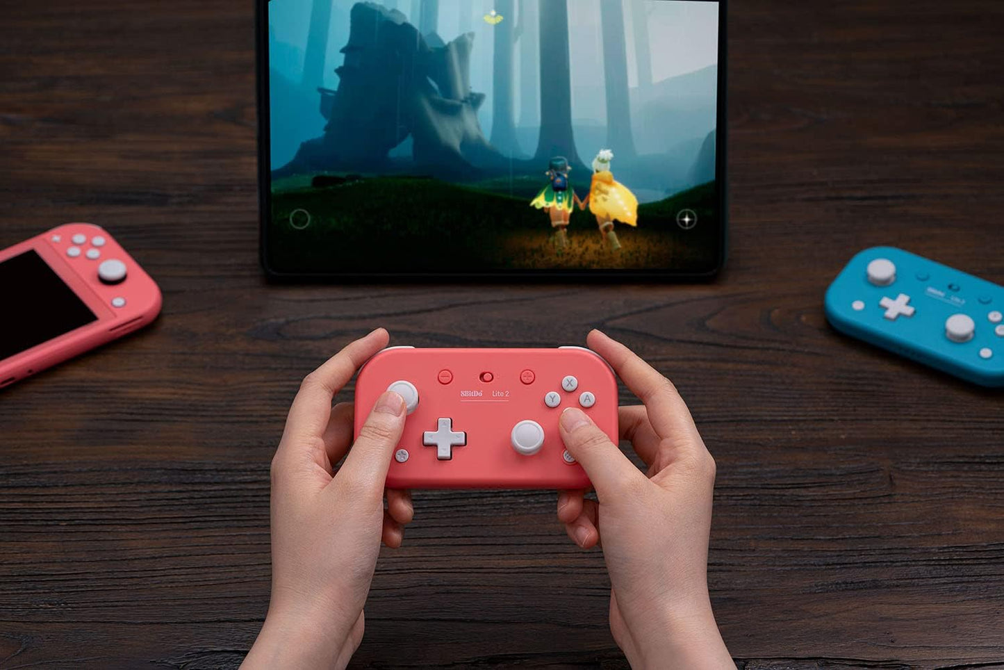 8BitDo Lite 2 Wireless Bluetooth Game Controller Compatible with Switch/Switch Lite, Android & Raspberry Pi – Pink
