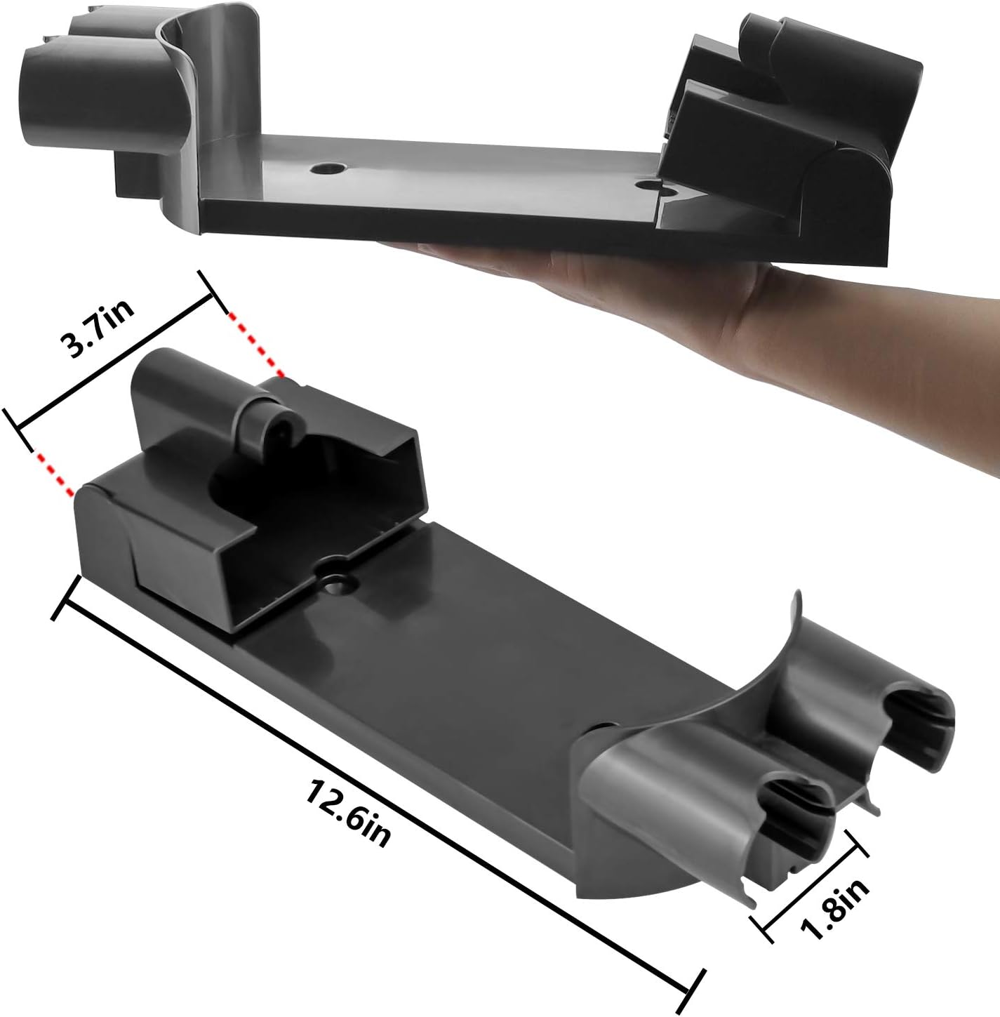 Improvedhand Docking Station Accessory Wall Mount Compatible with Dy.Son V7 V8 Cordless Vacuum Cleaner, Plastic, Dark Grey, 15cm x 6cm, Adapter, Vacuum Dock