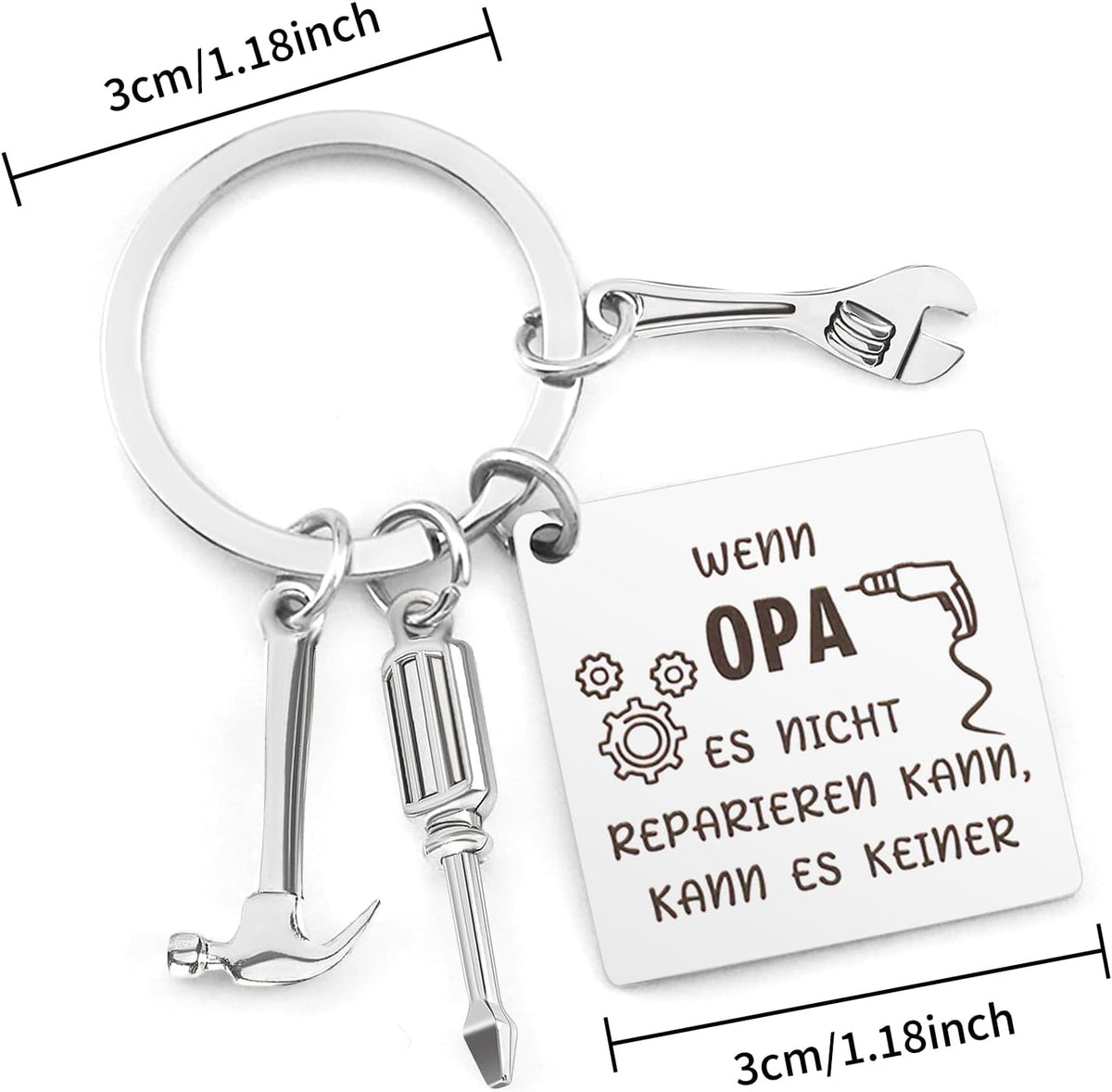 Grandpa Gift, Grandpa Keyring, Cool Gifts for Grandpa Gift, Christmas, Best Grandpa Gift, Birthday, Meaningful Gift for Grandpa from Grandson Granddaughter Father's Day Gifts for Grandpa Valentine's