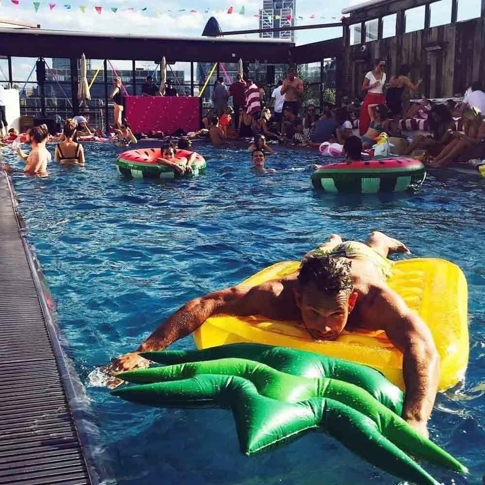 VICKEA Inflatable Pool Floats for Kids and Adults, Large Water Inflatable Pineapple Pool Float for Swimming Pool