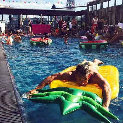 VICKEA Inflatable Pool Floats for Kids and Adults, Large Water Inflatable Pineapple Pool Float for Swimming Pool