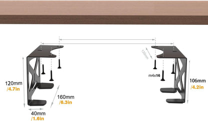 Monzlteck Under Desk Holder for PS5/PS5 Slim,Stealth Mount Compaitble with PlayStation 5 Disc & Digital Edition Console,Space Saving,DP-05