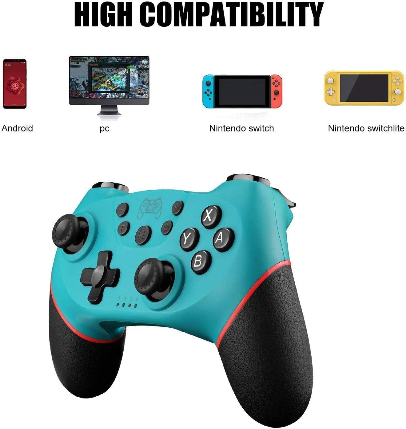 Switch Controller for Nintendo, Wireless Pro Controller for Nintendo Switch/Switch Lite, Switch Remote Controller Gamepad Joystick, Turbo and Dual Vibration (Black)