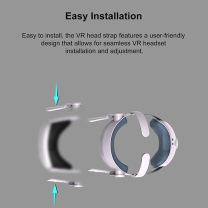 Strap Compatible with Meta Quest3 VR Headset 5000mAh 360° Wrap-Around Adjustable 180° Pressure Relief VR Accessories for Comfortable Wearing Enhanced User Experience Safe Reliable Charging Easy Insta