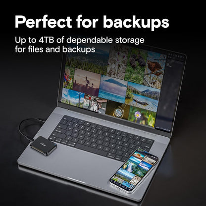 Crucial X9 4TB Portable SSD - up to 1050MB/s - PC and Mac, with Mylio Photos+ Offer - USB 3.2 External Solid State Drive - CT4000X9SSD902