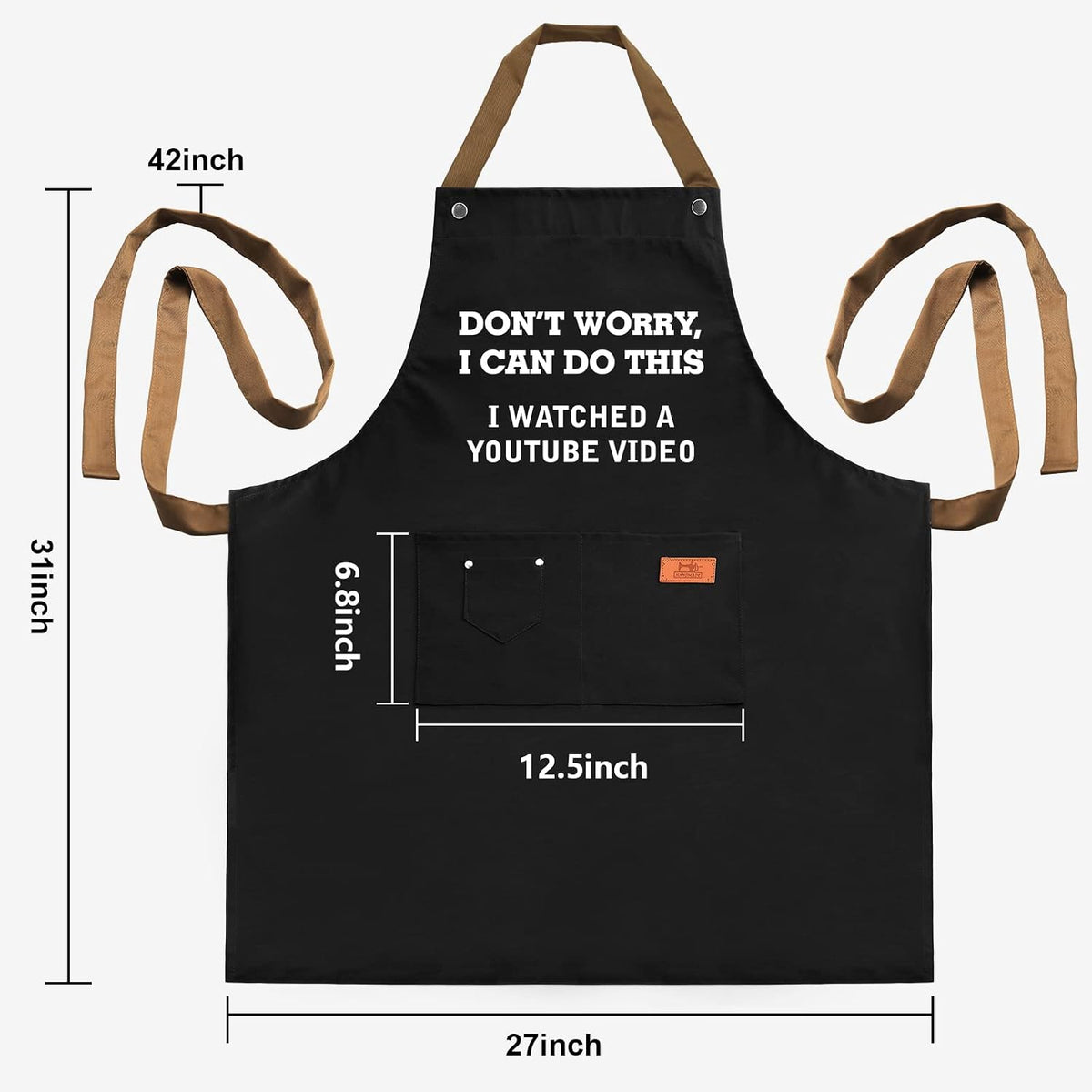 Funny Cooking Apron for Men, Women - Birthday Gifts for Mom, Wife, Dad, Gag Gifts for Boyfriend, Gifts for Brother, Sister