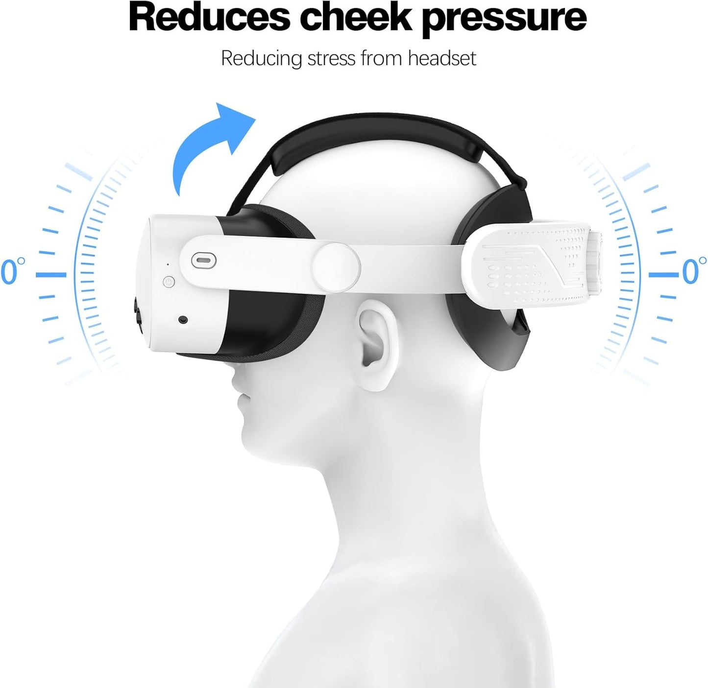 Comfort Head Strap for Meta Quest 3S - Adjustable Elite Strap Replacement with Pressure Relief, Enhanced Comfort & Balanced Weight - Lightweight, Retractable Design for VR Headsets (Meta Quest 3S)