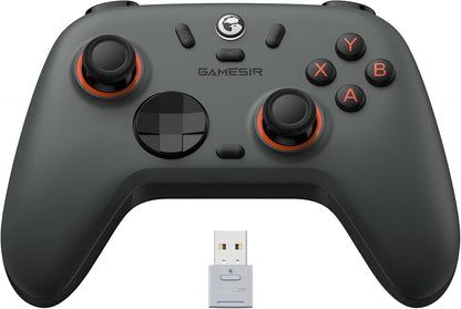 Wireless Bluetooth Game Controller for PC Switch Mobile Devices, 2.4GHz Gaming Gamepad with Hall Effect Joysticks, 1000Hz Polling Rate, Trigger Stops, Programmable Back Buttons, Turbo, Rechargeable Battery (White)