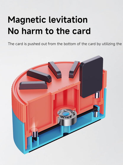 Hagibis Game Storage Case for Nintendo Switch, PS Vita, Rotating Game Card Case with 10 Card Slots, snap-fit Draw Card Portable Switch Game Cartridge Holder (Blue)