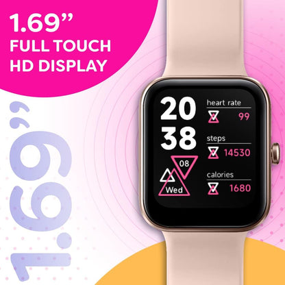 OCTANDRA Inspire VeryFit 1.95" Bluetooth Answer Call Alexa Smart Watch Body Energy Heart Rate HRV Oxygen Saturation Sleep Monitor Step Tracker IP68 Fitness Watches for Men Women (IDW16) (Pink)