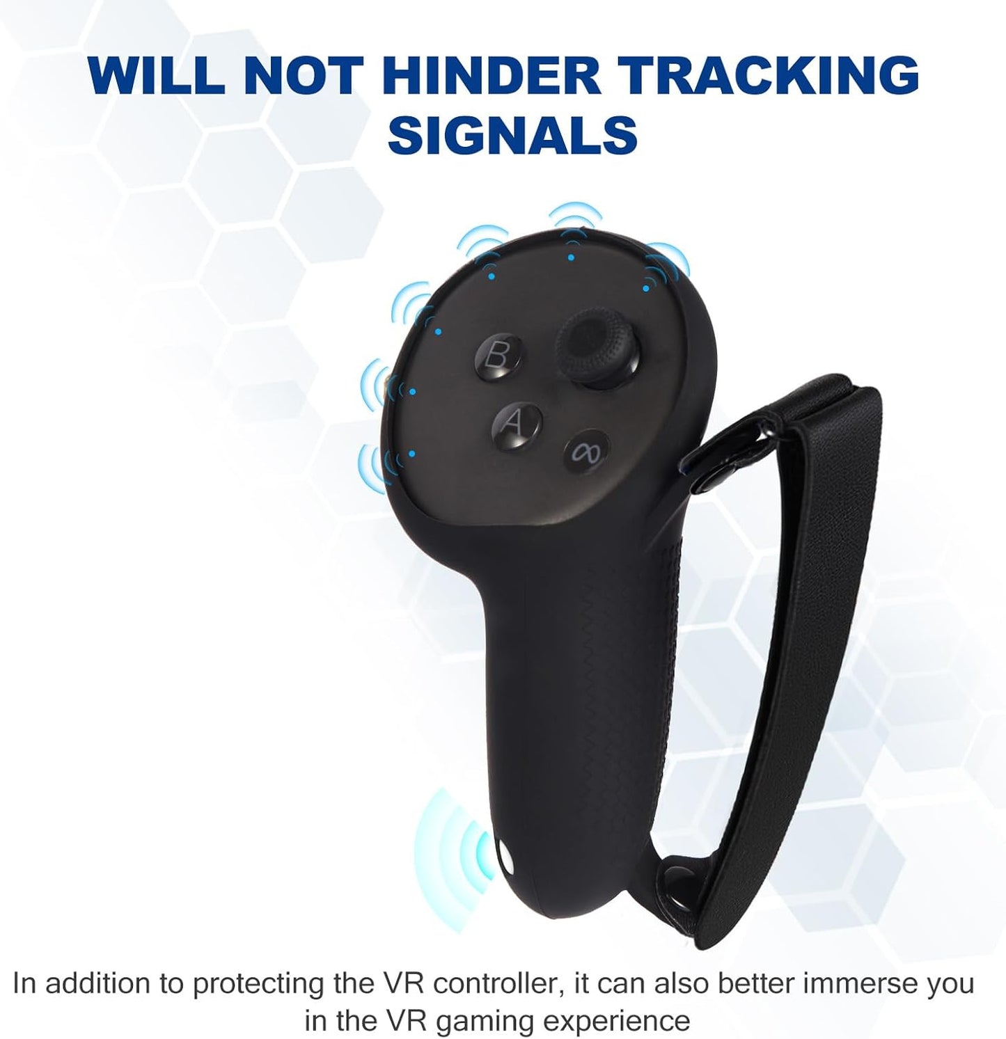 VR Accessories Set for Oculus/Meta Quest 3 Controller Grip and VR Silicone Face Pad,VR Shell Protection Cover,VR Controller Thumbstick Covers(Black)