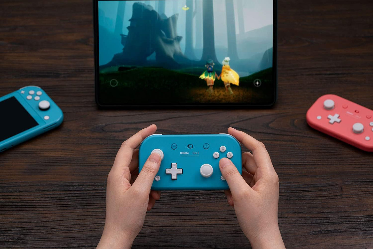 8BitDo Lite 2 Wireless Bluetooth Game Controller Compatible with Switch/Switch Lite, Android & Raspberry Pi – Blue