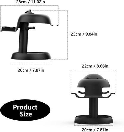 AMVR Stand Holder Compatible with Quest 3s/Quest 3/Quest 2/Pico 4/Vision Pro/for PSVR 2 - Universal VR Headset Display Dock, Stable Bracket Storage Round Base, Mount Install Easy