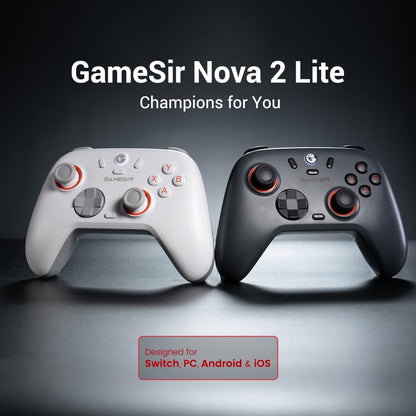 Wireless Bluetooth Game Controller for PC Switch Mobile Devices, 2.4GHz Gaming Gamepad with Hall Effect Joysticks, 1000Hz Polling Rate, Trigger Stops, Programmable Back Buttons, Turbo, Rechargeable Battery (White)