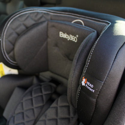 Baby360 SPIN 360° Rotating Car Seat for Newborn to 12 Years – ISOFIX, Booster Seat, Reclining, Side Protection