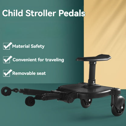 Baby360 ROVER Stroller Board with Detachable Seat – Universal Ride-On Buggy Board for Toddlers (Up to 25kg)