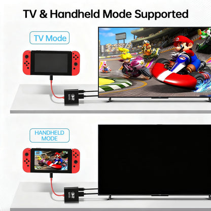 Switch Dock, 4K@60Hz Switch Docking Station 3 in 1 Switch Travel Dock with HDMI USB 3.0 PD100W Charing Port for Nintendo Steam Decck MacBook Laptop NOT for Switch2