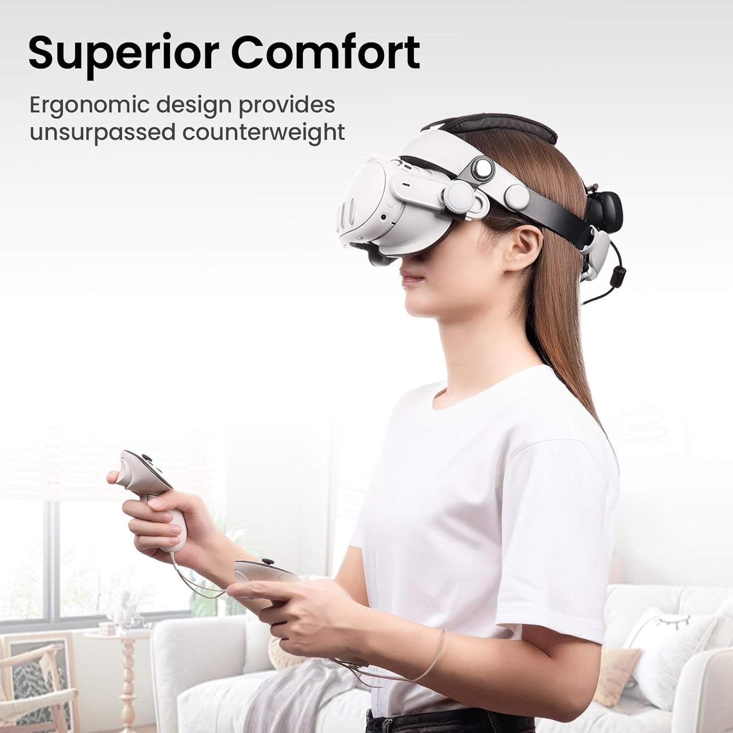 Face Cover with Soft Leather Pad for Oculus/Meta Quest 3, Facial Interface with Cooling Fan to Relieve Lens Fogging and Hot Air