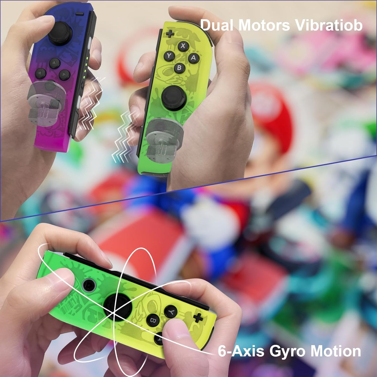 TGNFIA Controller for Switch, Replacement Wireless Controllers Support Dual Vibration/Wake-up/Motion Control