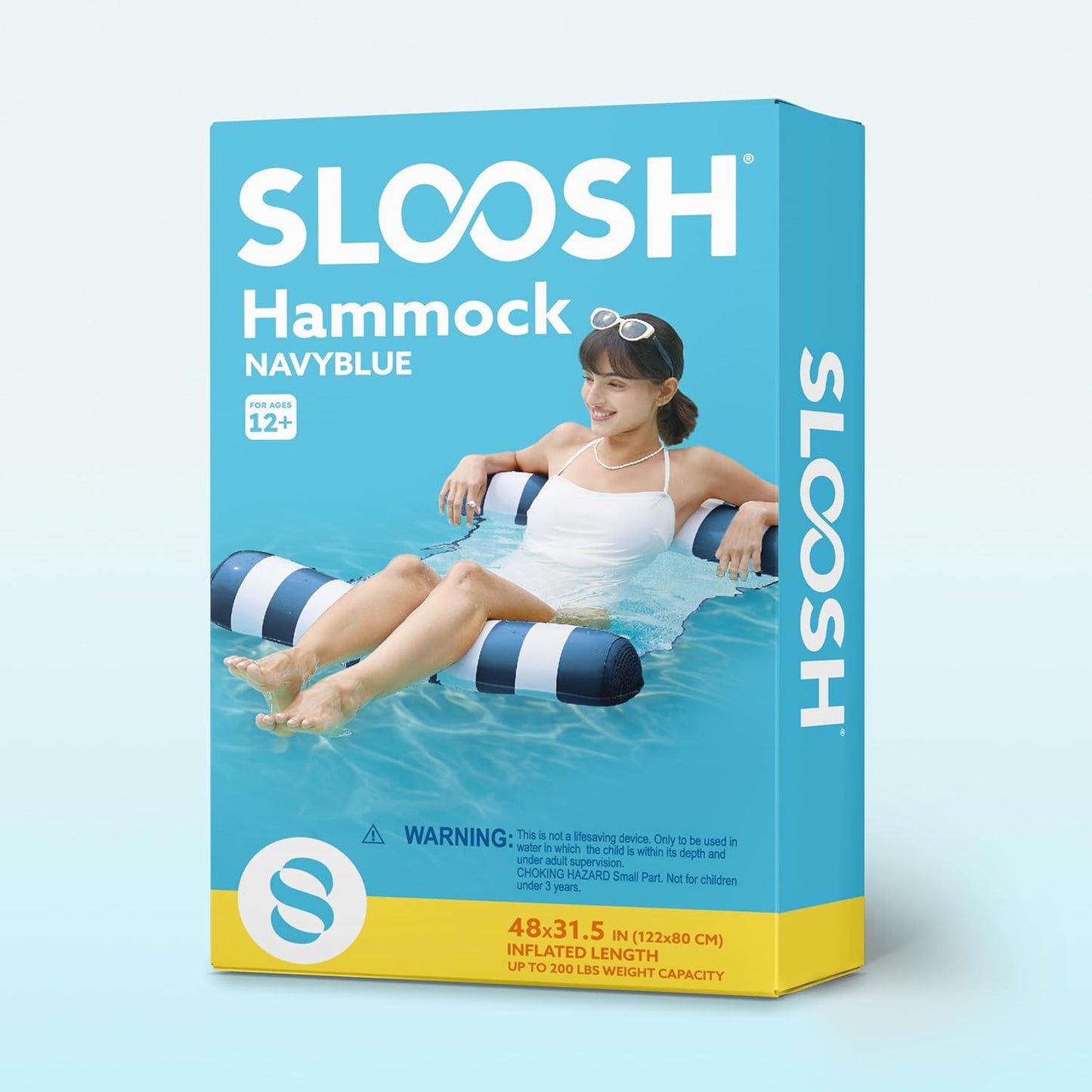 Sloosh Hammock Pool Floats Adults, 4-in-1 Multi-Purpose Inflatable Pool Floaties PVC Water Hammock Lounge