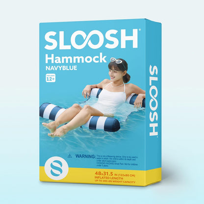 Sloosh Hammock Pool Floats Adults, 4-in-1 Multi-Purpose Inflatable Pool Floaties PVC Water Hammock Lounge
