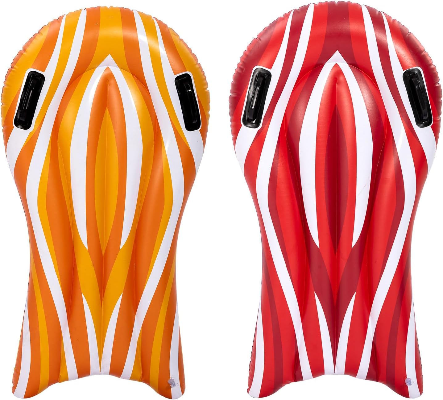 Inflatable Boogie Boards for Kids Swimming Pool Floating Toys, Learn to Swim Water Boards Pack of 2