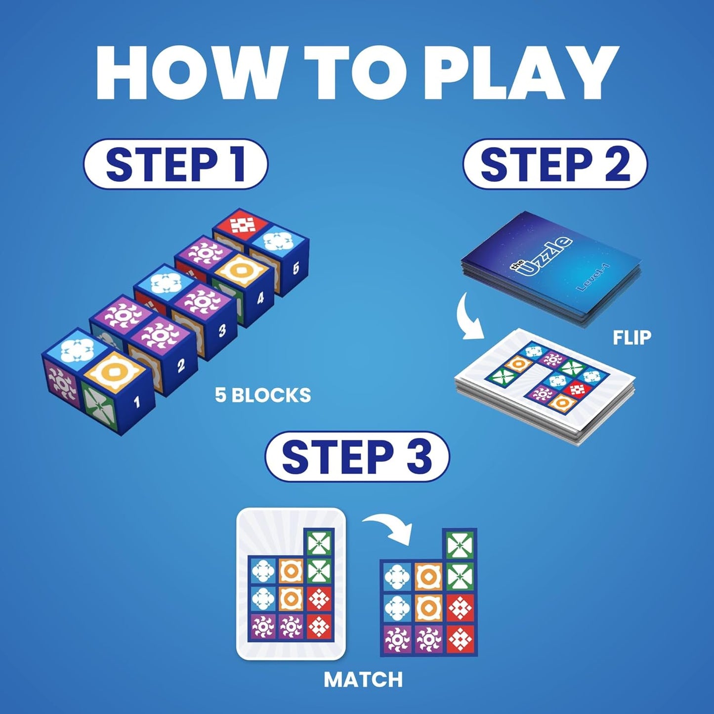 The Uzzle 3.0 Board Game, Family Board Games for early-stageren & Adults, Block Puzzle Games for Ages 4+