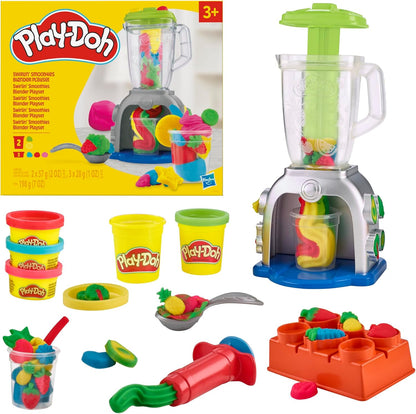 Play-Doh Swirlin' Smoothies Toy Blender Playset, Play Kitchen Appliances, Kids Arts and Crafts Toys for Ages 3+, Pretend Play Toy for Unisex