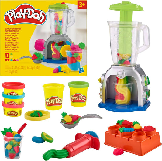 Play-Doh Swirlin' Smoothies Toy Blender Playset, Play Kitchen Appliances, Kids Arts and Crafts Toys for Ages 3+, Pretend Play Toy for Unisex