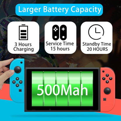 Wireless Controller Compatible with Nintendo Switch, Left & Right Game Controllers with Dual Vibration, Motion Control & Wake-Up Function