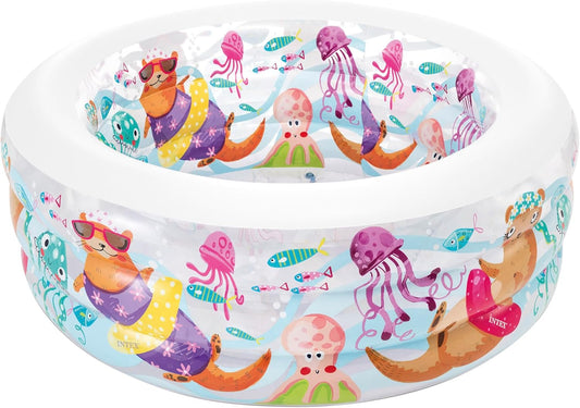 INTEX 58480NP - Fishy Fun Pool, W/ Infl. Floor, Ages 6+, Size 1.52mx56cm