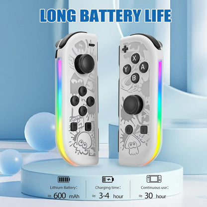 Wireless Left & Right Controllers Compatible with Nintendo Switch, Motion Control, Dual Vibration & Wake-Up Function (Gold)