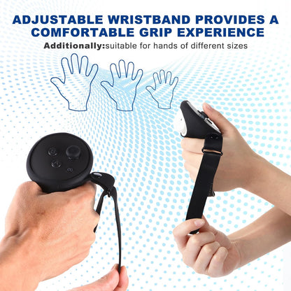 VR Accessories Set for Oculus/Meta Quest 3 Controller Grip and VR Silicone Face Pad,VR Shell Protection Cover,VR Controller Thumbstick Covers(Black)