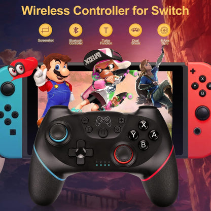 Switch Controller for Nintendo, Wireless Pro Controller for Nintendo Switch/Switch Lite, Switch Remote Controller Gamepad Joystick, Turbo and Dual Vibration (Black)
