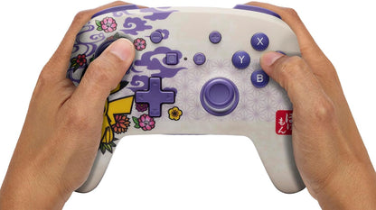 PowerA Enhanced Wireless Controller for Nintendo Switch, Switch Lite & OLED Model, Rechargeable Bluetooth Gamepad with up to 30 Hours of Play Time, Official: Pokémon Blossom