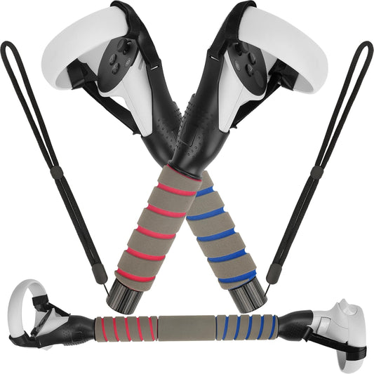 Uniplay VR Accessories Handle Accessories for Gorilla Tag Arm Extenders for Gorilla Tag Long Arms Handle Attachments for Oculus/Meta Quest 2 Controller Extension Beat Saber Golf Club Attachment（Black）