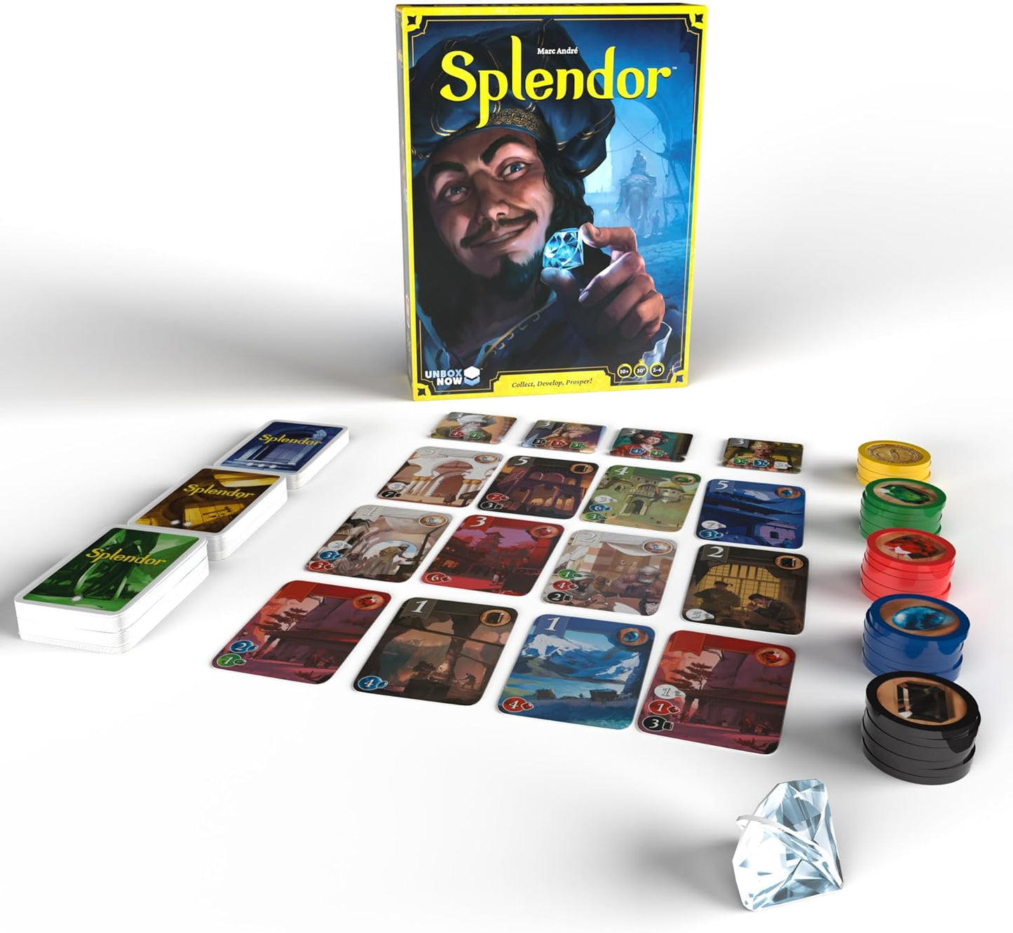 Space Cowboys Asmodee SPL01 Splendor Board Game, multi, standard