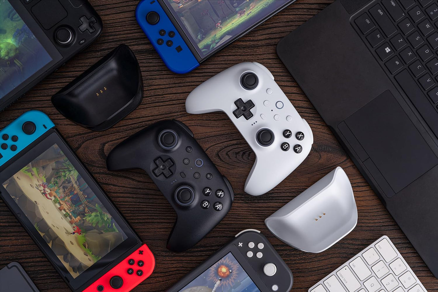 8BitDo Ultimate 2 Bluetooth Controller for Switch/Switch 2 & Windows PC, Switch Pro Controller with TMR Joysticks, Switchable Hall Effect/Tactile Triggers, Vibration and Motion Control - Black