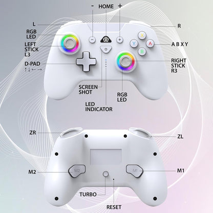 Subsonic Wireless Led Controller White for Nintendo Switch/Nintendo Switch