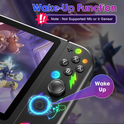 FFSTARYM Compatible with Nintendo Switch Controller, Switch Controllers for Switch/Lite/OLED, with/Dual Vibration/Motion/Wake-up/Screenshot, Black Gradient Glow
