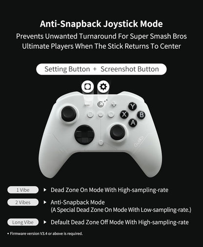 GuliKit ES PRO Fastest Wireless E-sports PC Game Controller with Lowest Wireless Latency 3.25ms, 4000-level Anti-Drift snap-fit TMR Joysticks, Compatible with Windows/Switch/Android/Switch 2 Wake-up