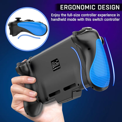 Gammeefy Switch Controller for Switch/Switch OLED, Hall Effect One-Piece Joypad Controller Replacement for Switch Pro Controller, Switch Remote with Turbo & Dual Motor Vibration