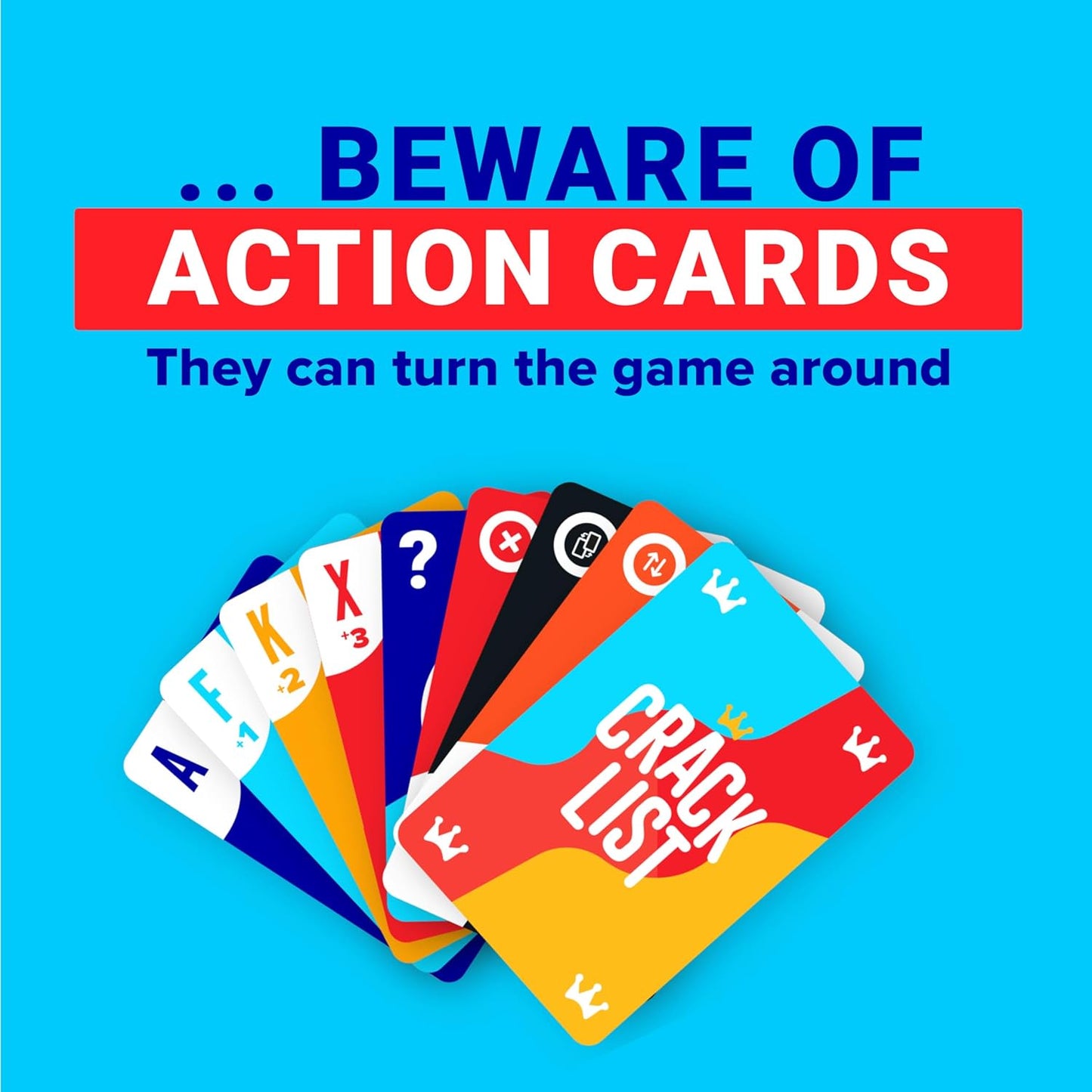 Savana Crack List - The Crack-You-Up Categories Card Game | 2+ Players 10 Second Rule Games for early-stage, Teens and Adults Family Best Board Nights, Red, Blue, Yellow, Purple, White
