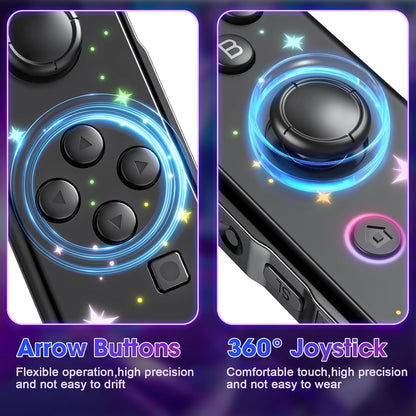 Wireless Left & Right Controllers Compatible with Nintendo Switch, Motion Control, Dual Vibration & Wake-Up Function (Gold)
